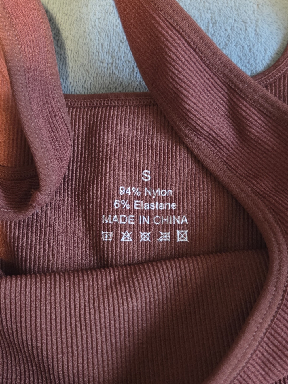 Women's Seamless Rust-Brown Tank Jumpsuit - Picture 5 of 6